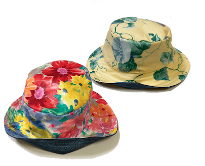 Floral/denim Bucket Hat